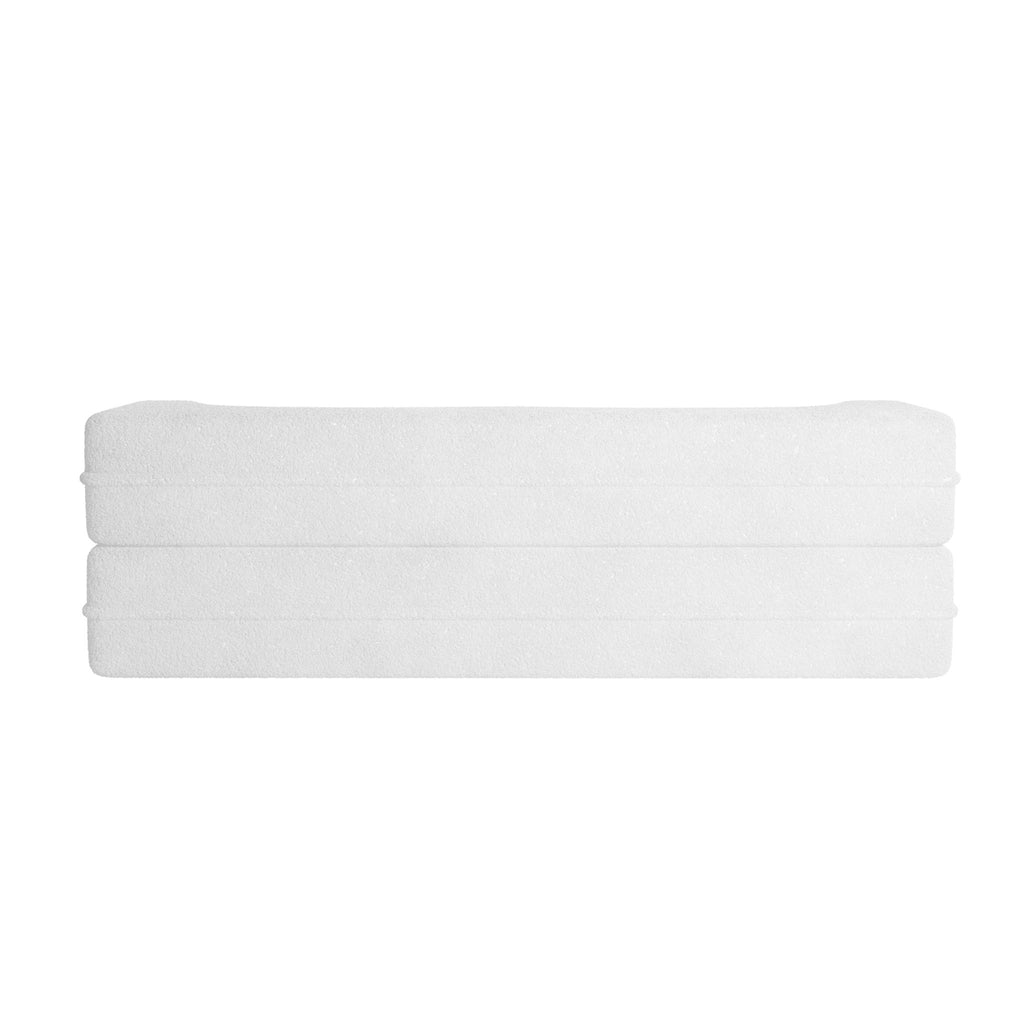 Modern Floor Sofa, With 2 Pillows, Convertible Teddy Fabric Foam Filled Bed