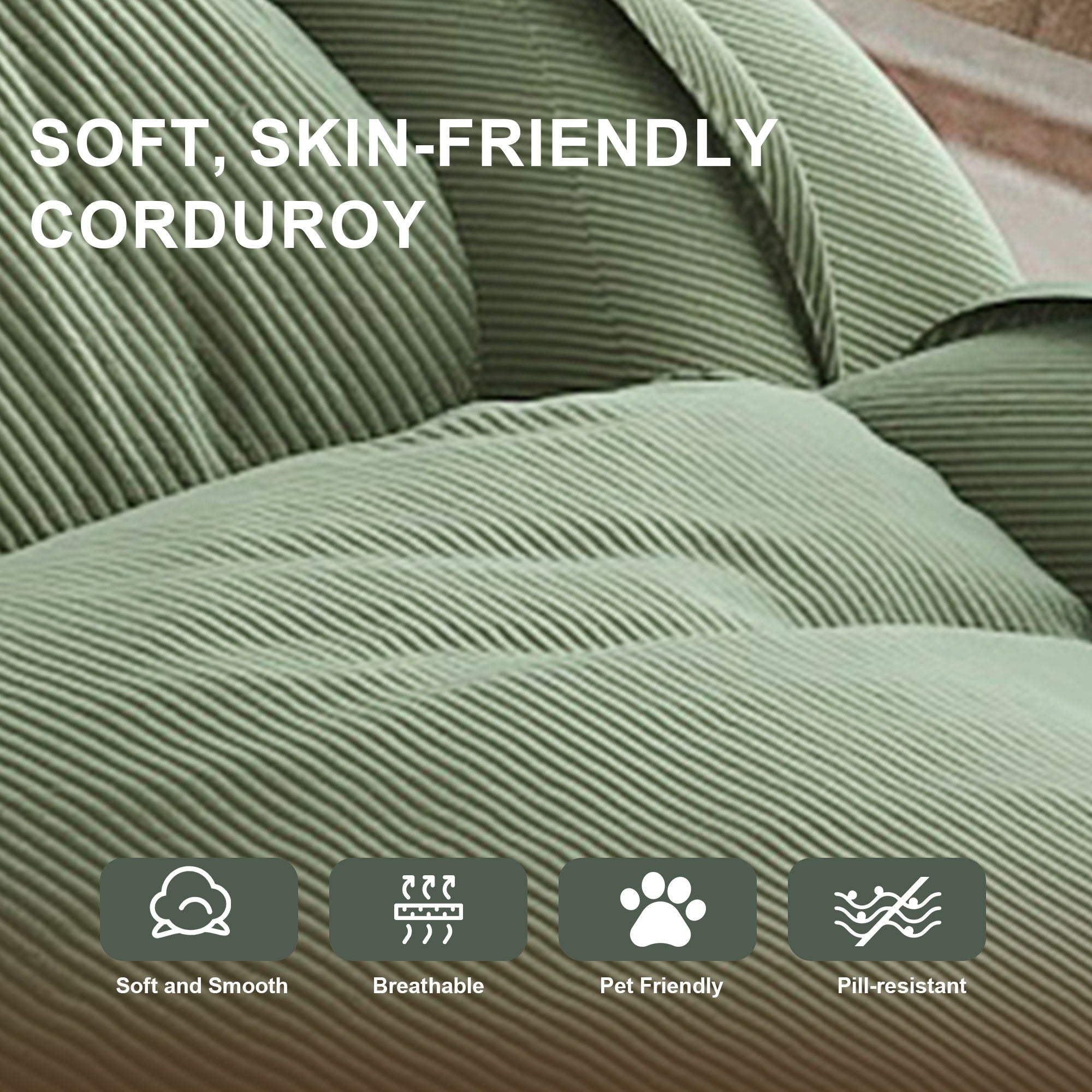 Upholstered Foldable Lazy Sofa Bed For Adults And Pets