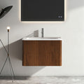 Etna - Striped Bathroom Vanity With Ceramic Sink, Wall Mounted Floating Bathroom Vanity For Modern Bathroom