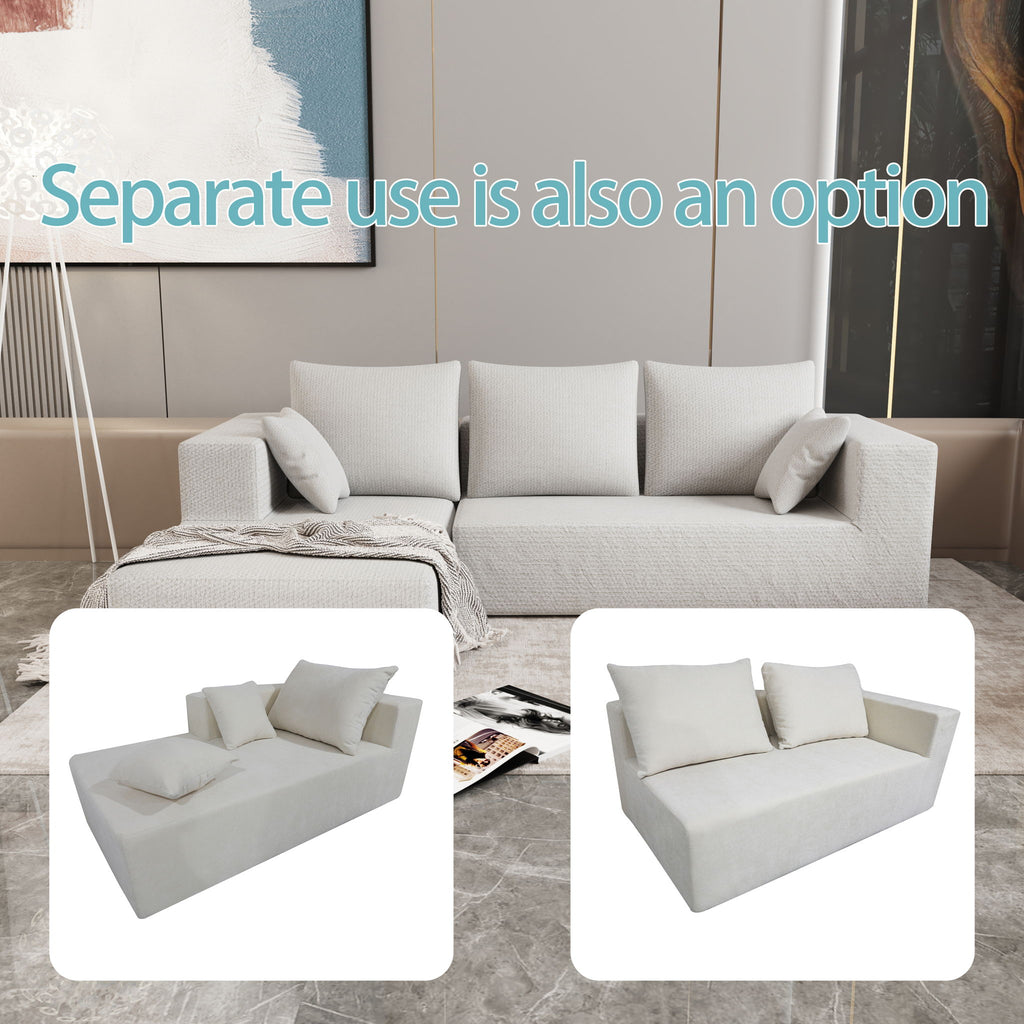 Modular Corner Sofa With Soft Fabric