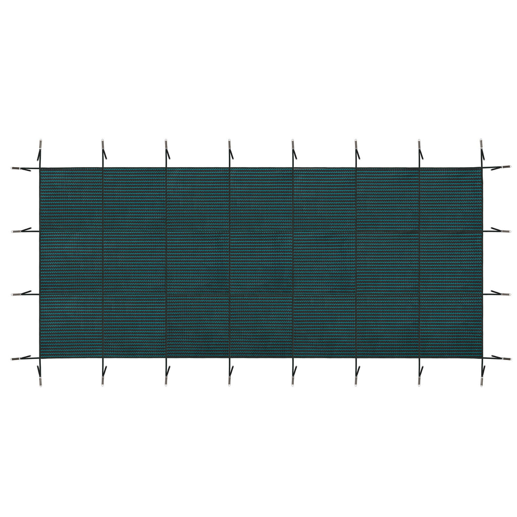 Rectangular Swimming Pool Safety Cover For Underground Pools - Green