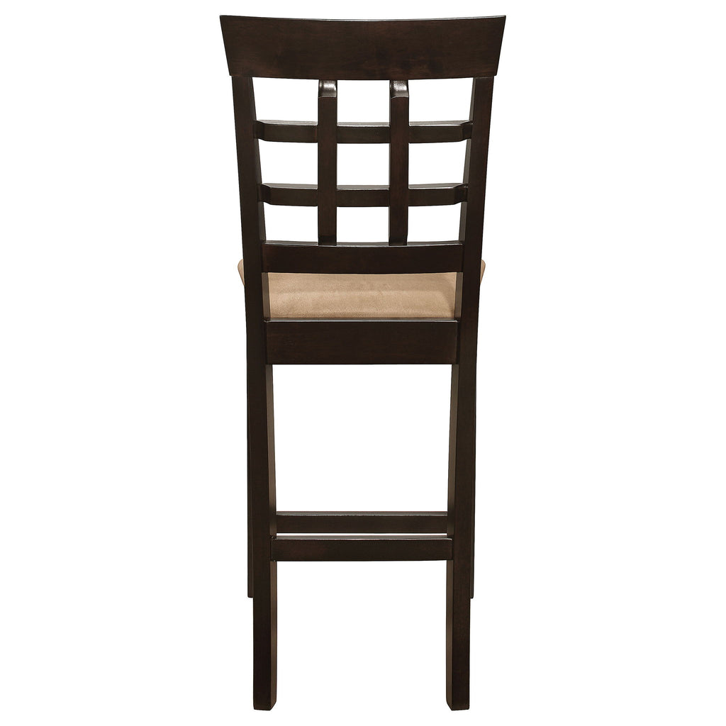 Upholstered Counter Height Stools (Set of 2) - Brown / Beige
