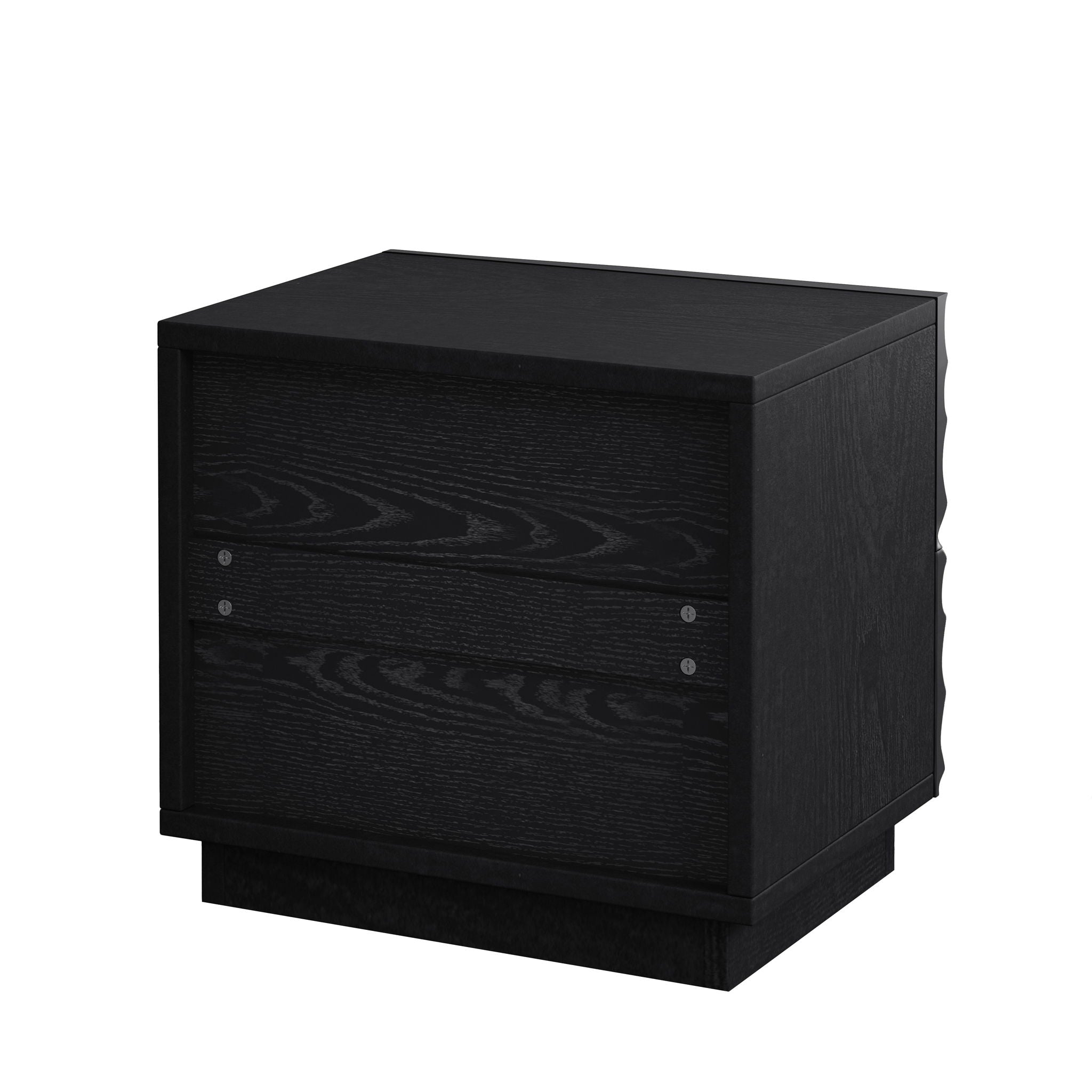 Nightstand With 2 Drawers, No Handles