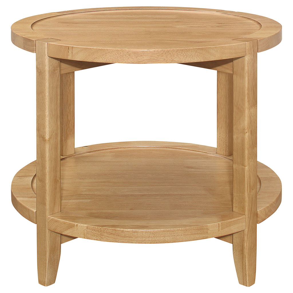 Isbell - Round Table With Storage Shelf