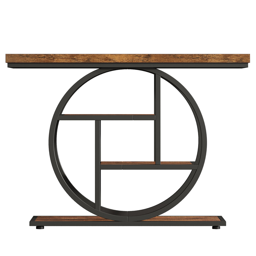 Console Table With 4 Tier Design For Living Hallway