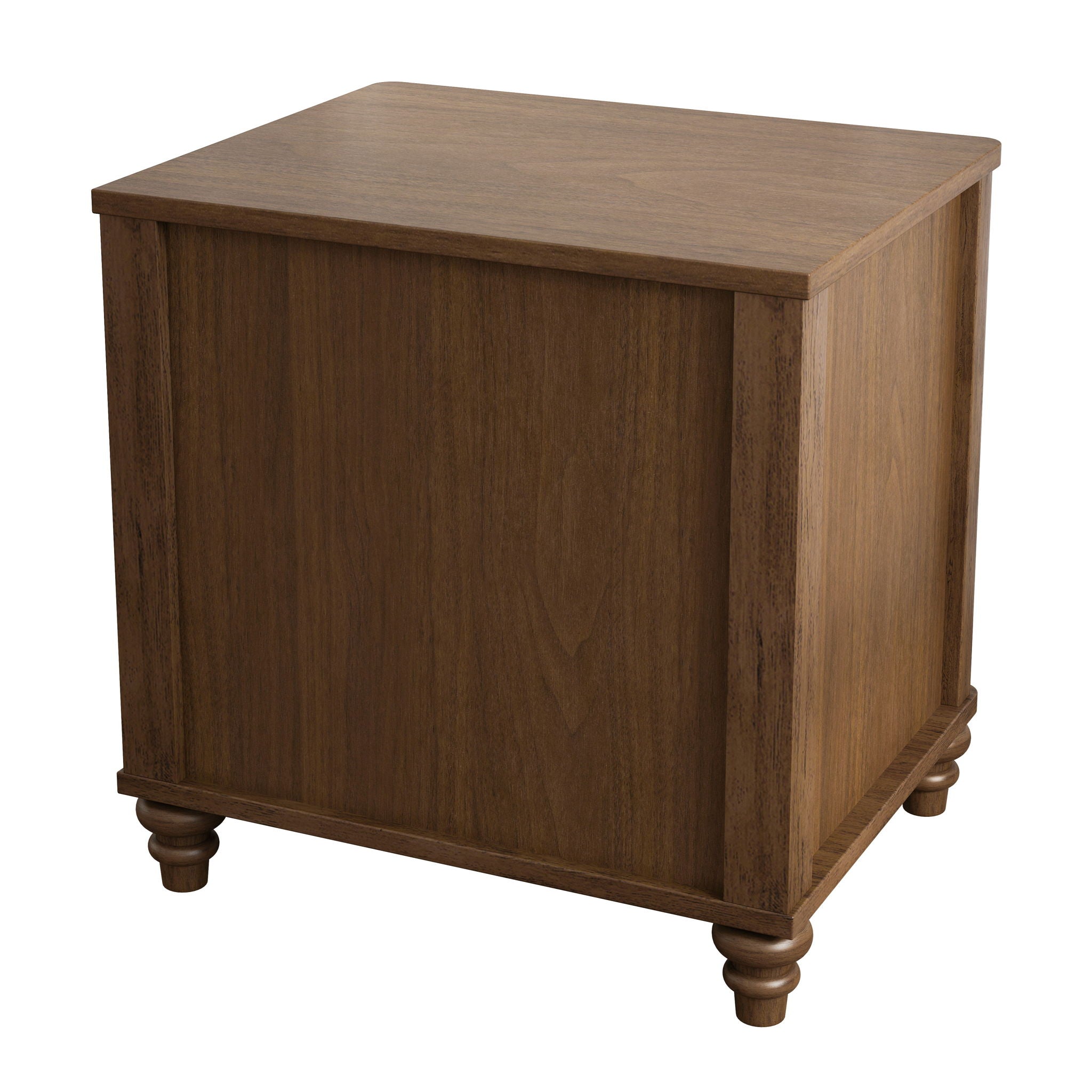 Fluted Nightstand With 3 Drawers