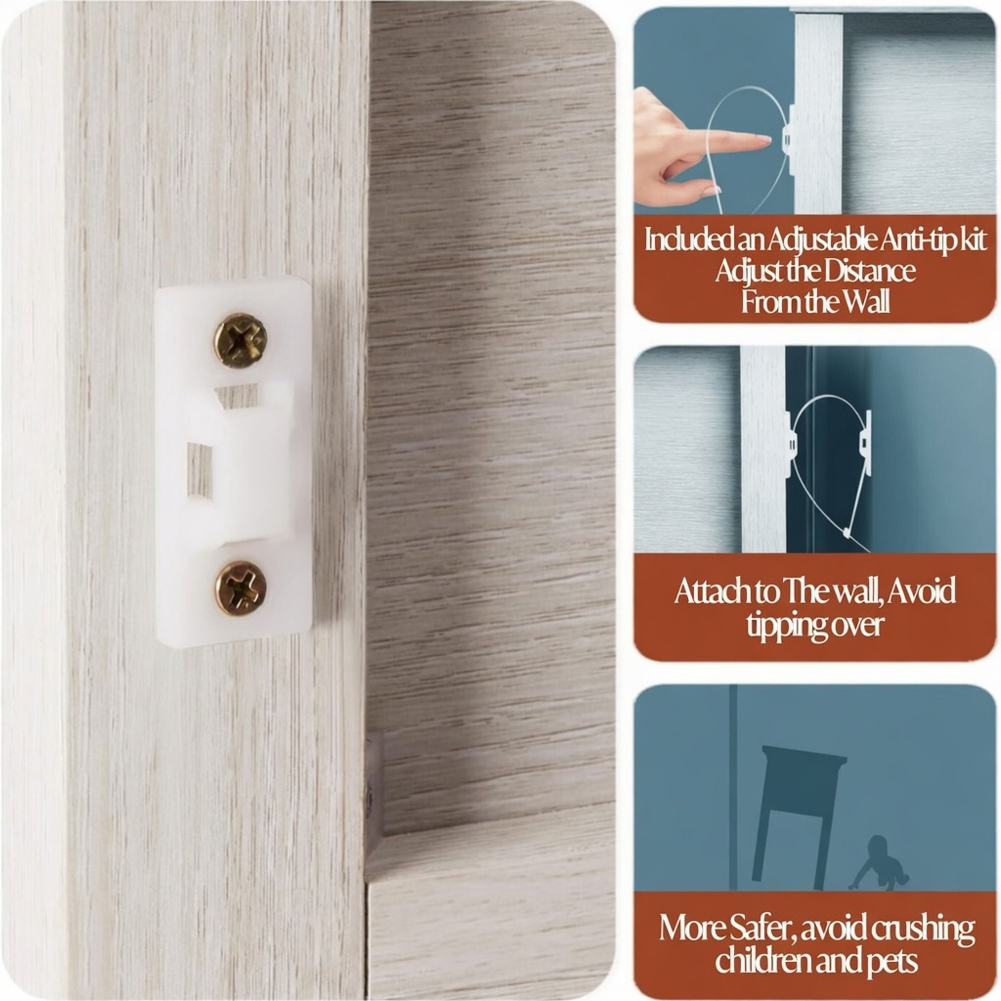 Nightstand With 2 Drawers Bedside Table
