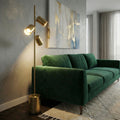 Harmony - Floor Lamp With Rotary Switch Triple Spots Block Base - Gold