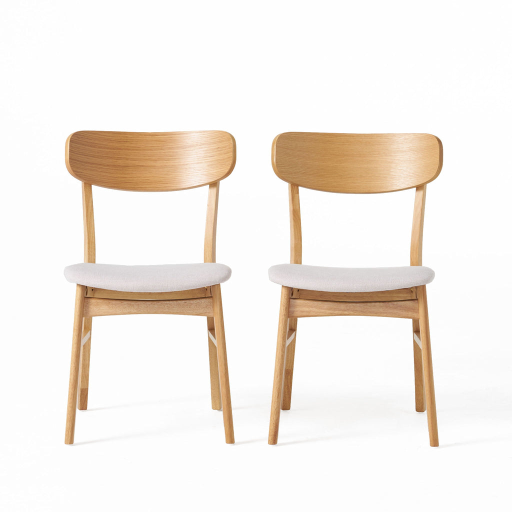 5 Piece Dining Set With Table And Upholstered Chairs