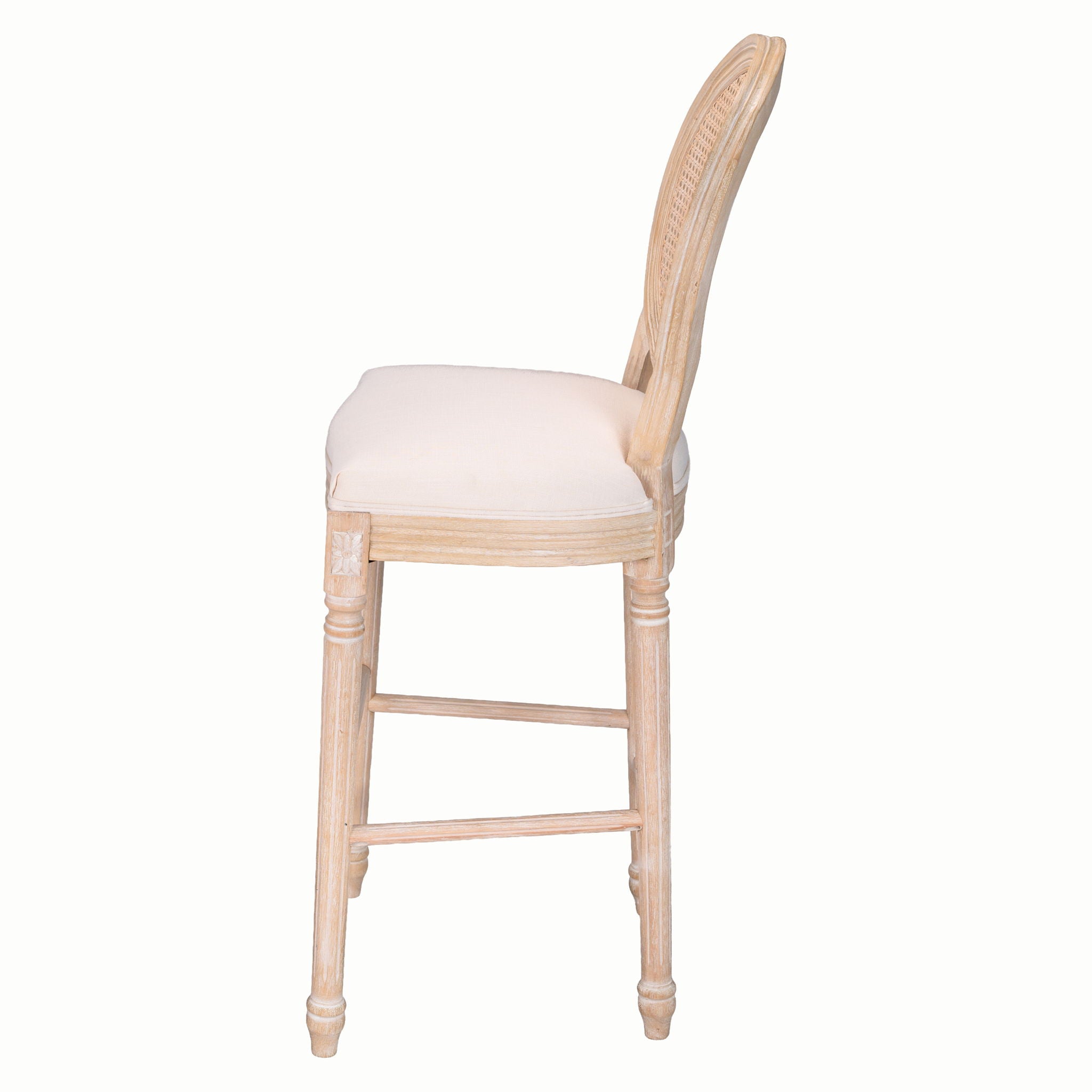 French Country Bar Chairs With Round Back (Set of 2)
