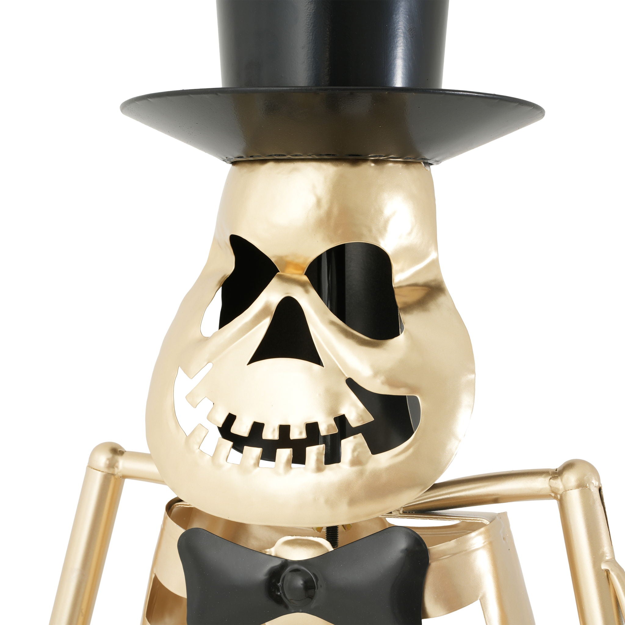 Skeleton Musician Statue, For Halloween Indoor Outdoor Party Display - Gold