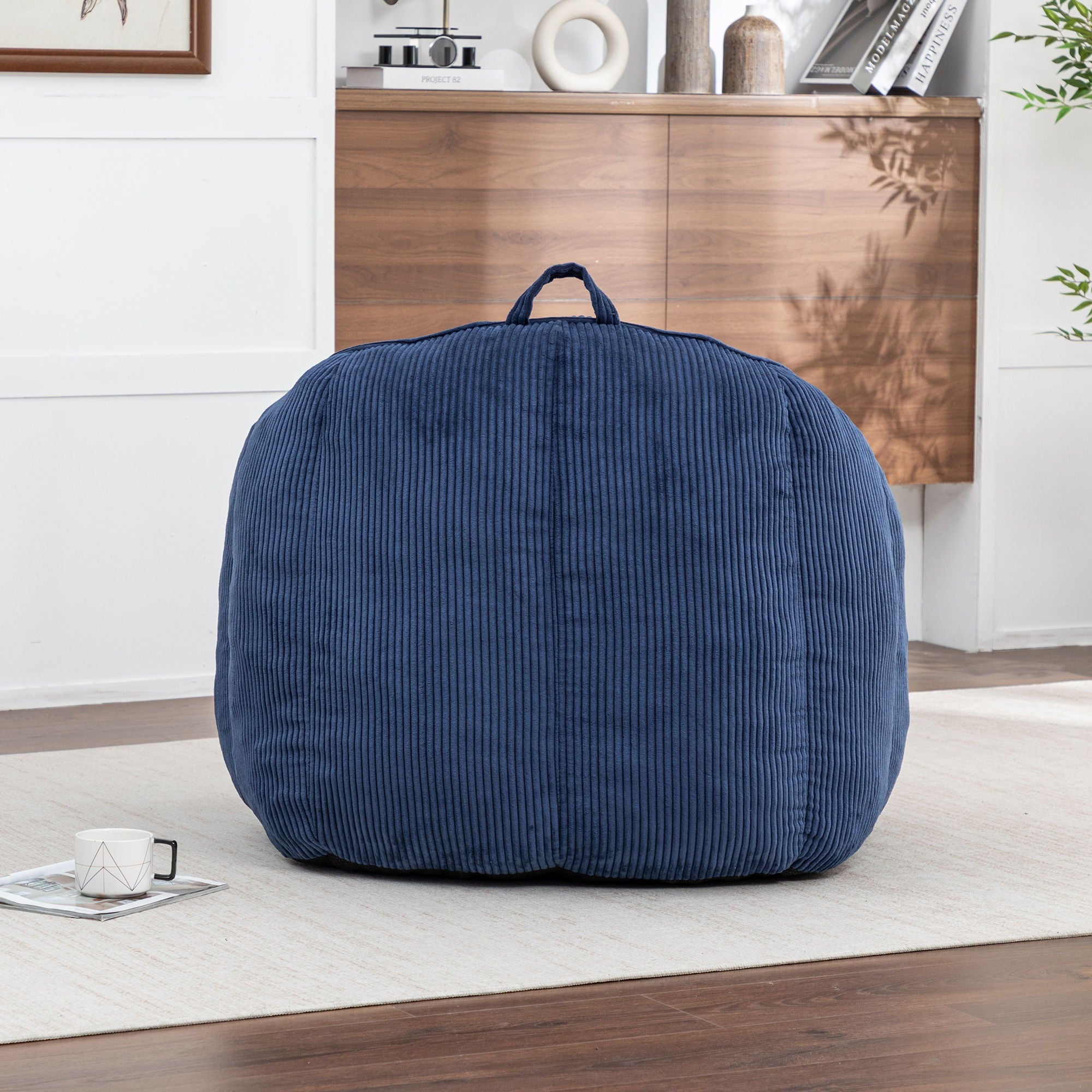 Giant Bean Bag Chair Sofa For Living Room - Dark Blue