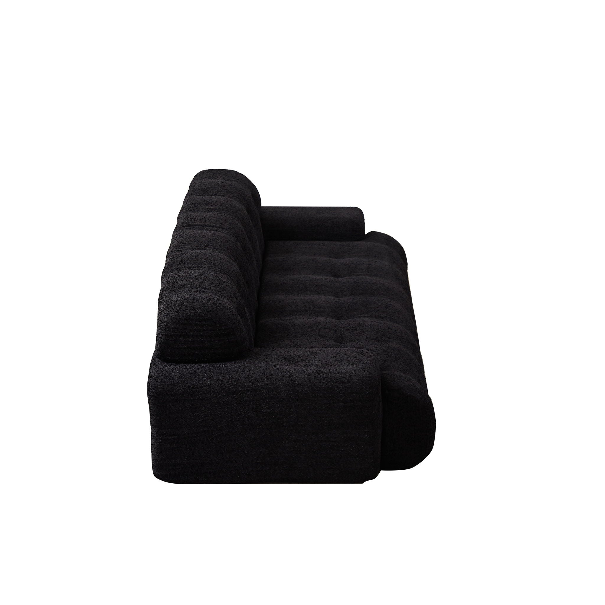 Cloud Series Minimalist Button Tufted Square Arm 3 Seater Sofa