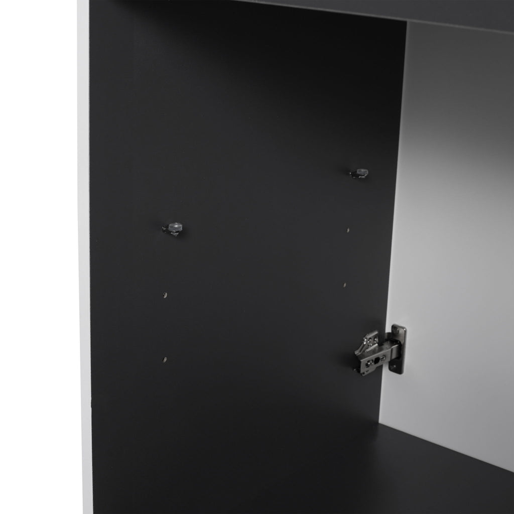 Contemporary Freestanding Bathroom Vanity With Resin Sink & Soft-Close Cabinet Doors