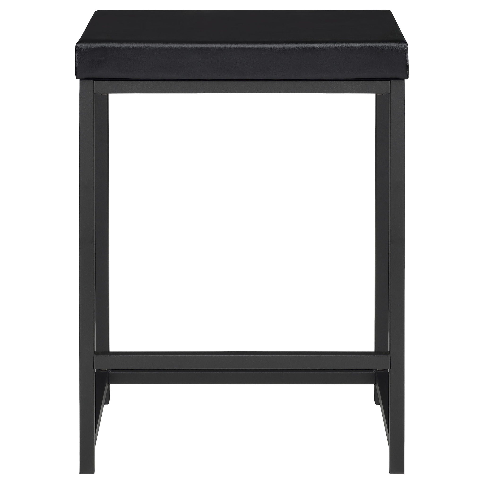 Klekner - 4 Piece Counter Height Table Set With Nesting Tables And Backless Stools - Charcoal