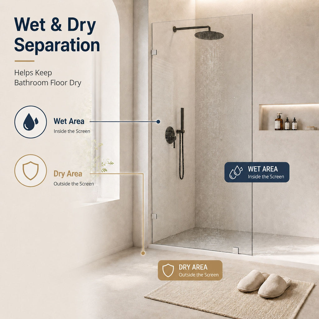 Frameless Walk-In Shower Glass Panel