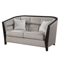 Zemocryss - Loveseat With 2 Pillows - Beige Fabric