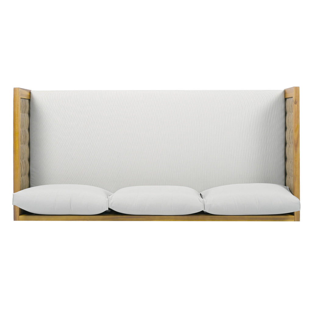 Claremont - 3 Seater Daybed Teak Acacia Wood Water Resistant Cushions