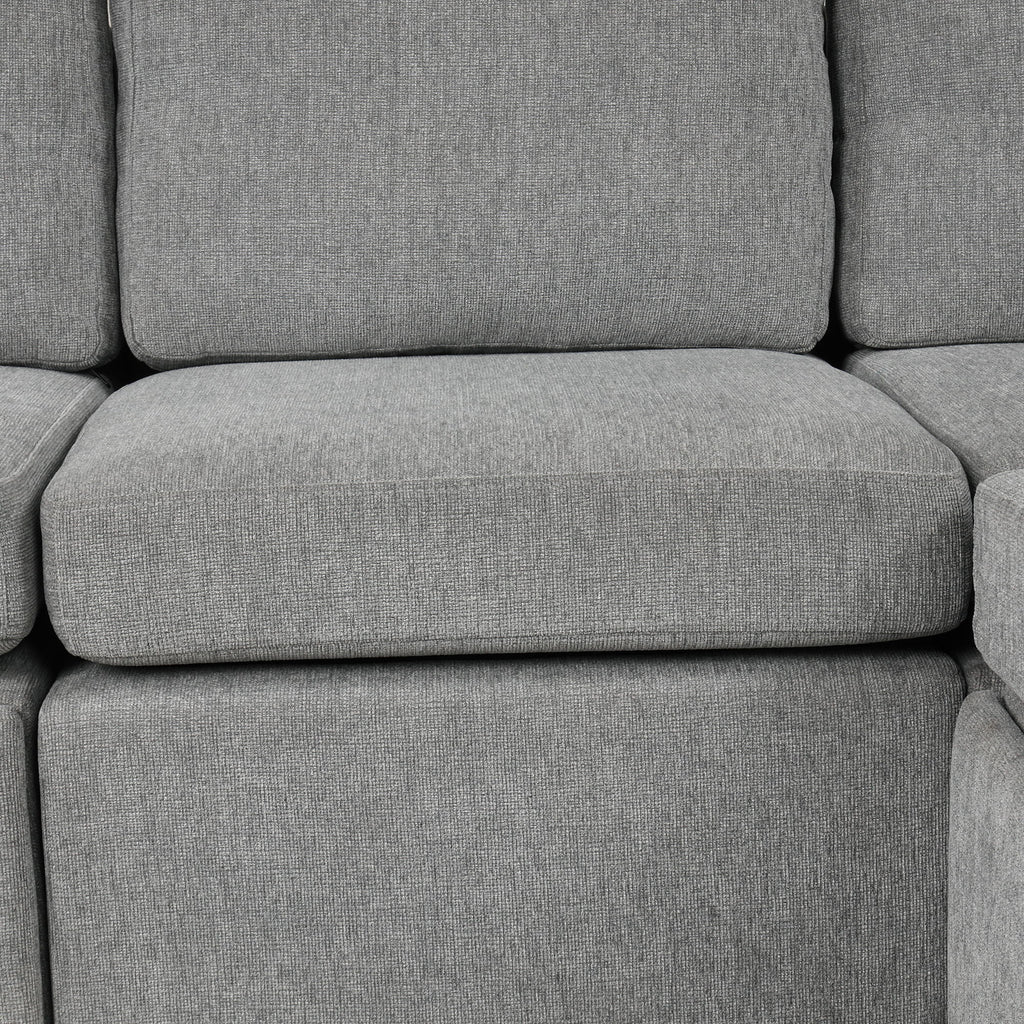 Sectional Sofa Convertible Pull-Out Bed With Storage Ottoman & USB Ports
