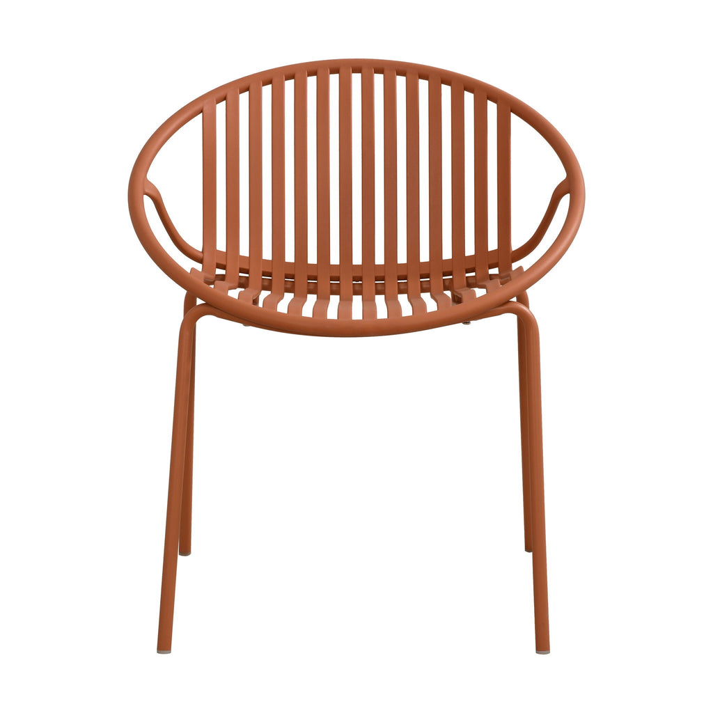 Stackable Outdoor Chairs With Breathable Plastic Backrest (Set of 2)