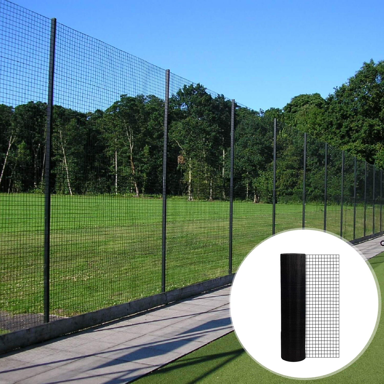 Vinyl Coated Hardware Cloth 19 Gauge Welded Wire Fence For Poultry Netting And Chicken Coop - Black