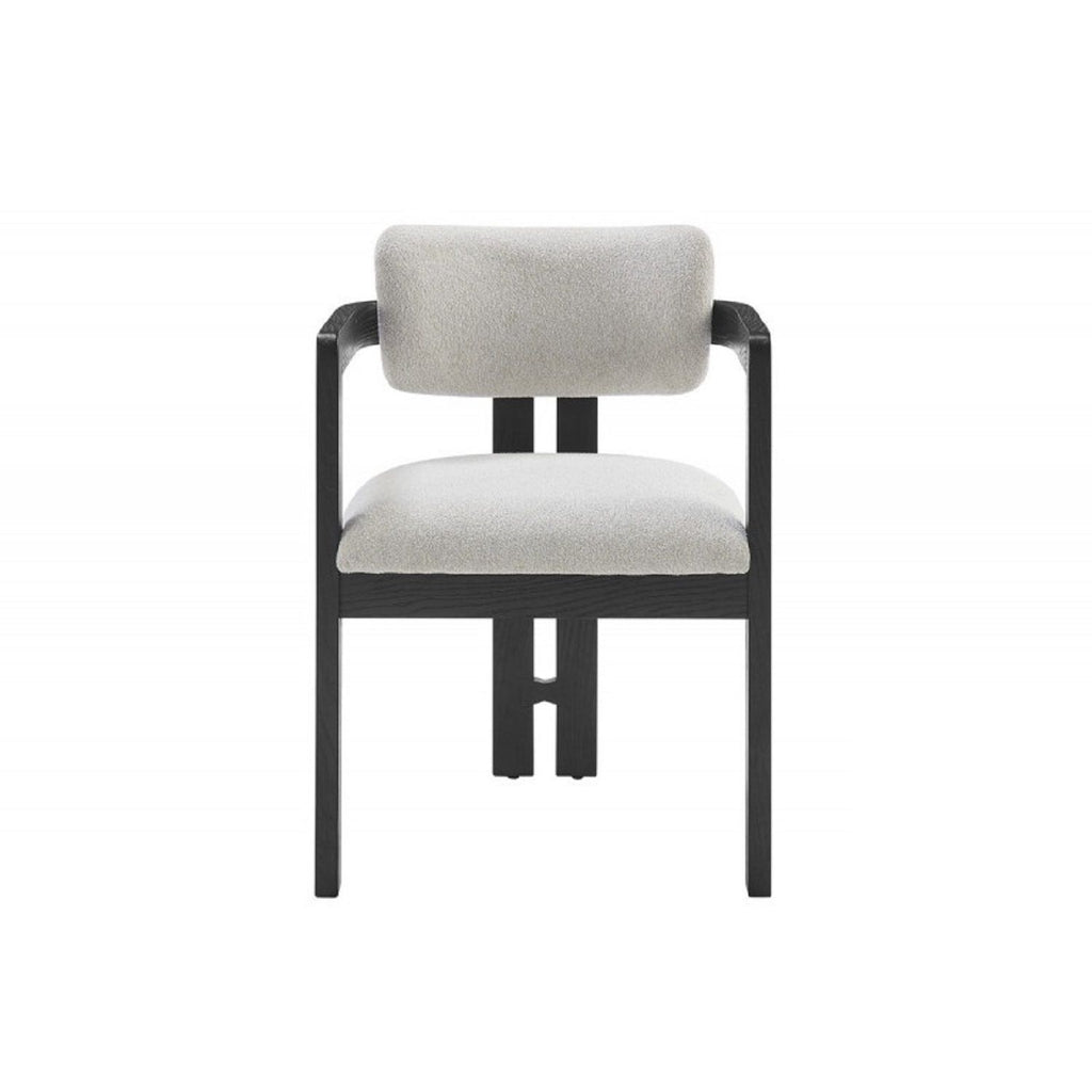 Upholstered Dining Armchair - Black