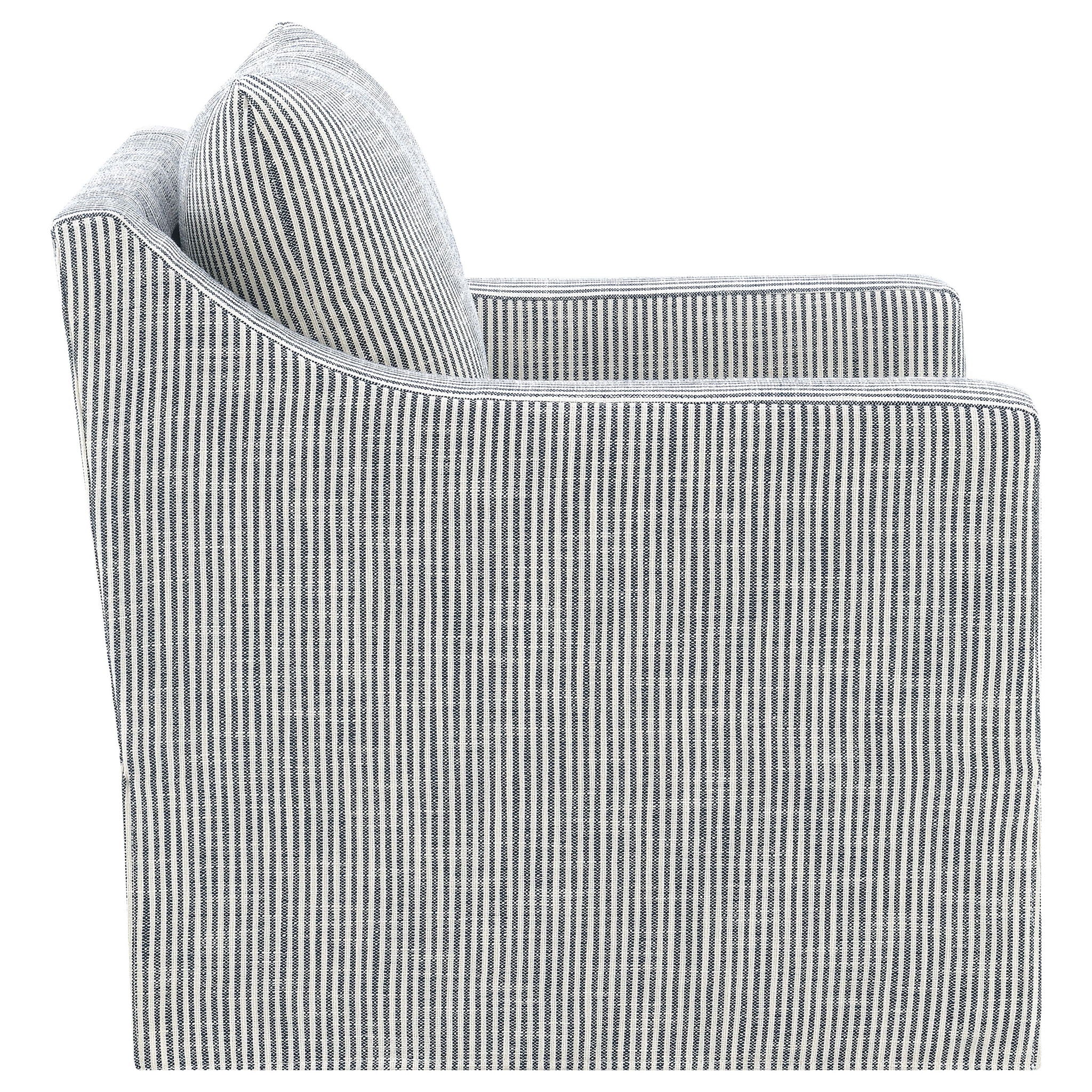 Merced - Upholstered Sloped Arm Accent Swivel Chair With 360 Degree Swivel Base - Gray