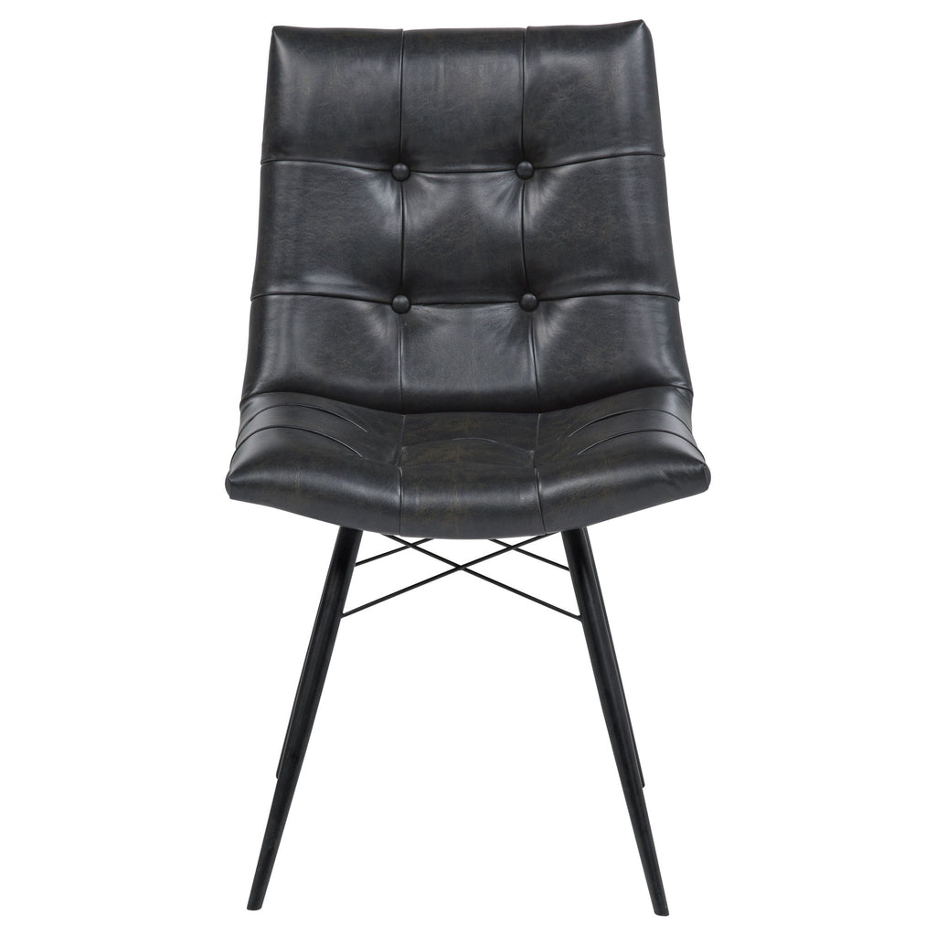 Tufted Back Dining Chairs (Set of 4) - Black