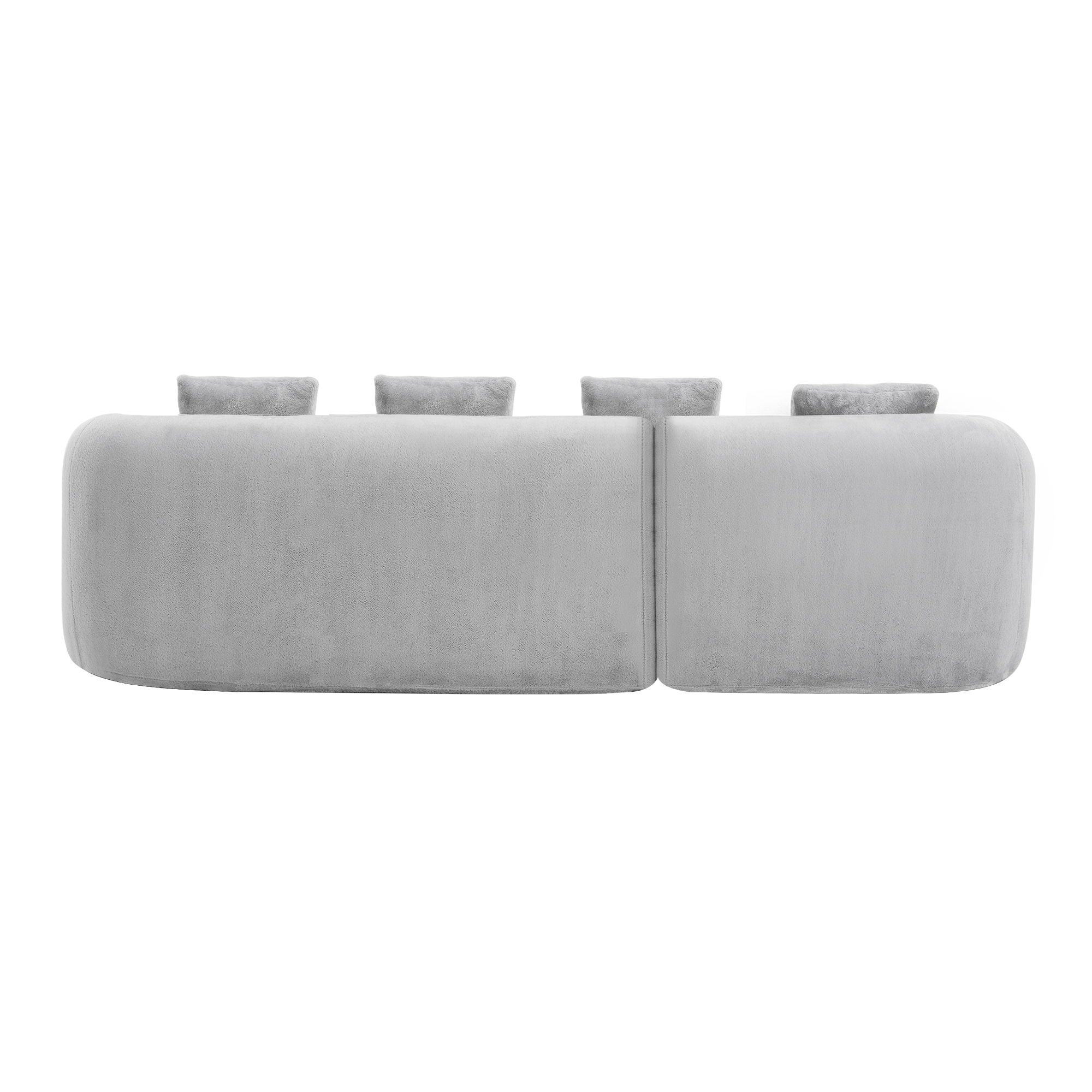 Modular L-Shape Sectional Sofa With Curved Chaise