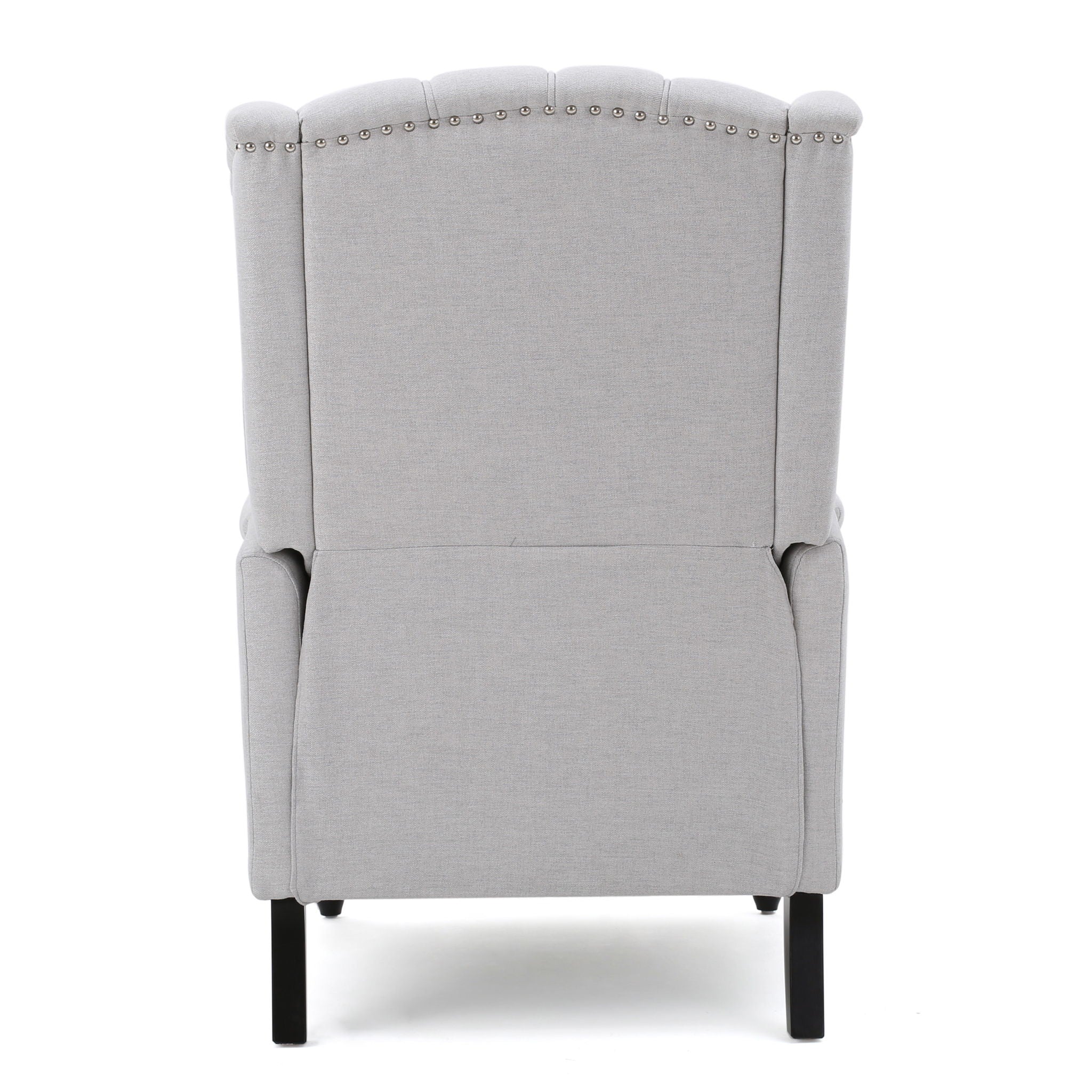 Armchair Recliner With Pushback Mechanism And Wingback Design