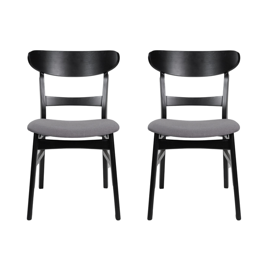 Modern Dining Chair With Upholstered Seat And Wood Frame