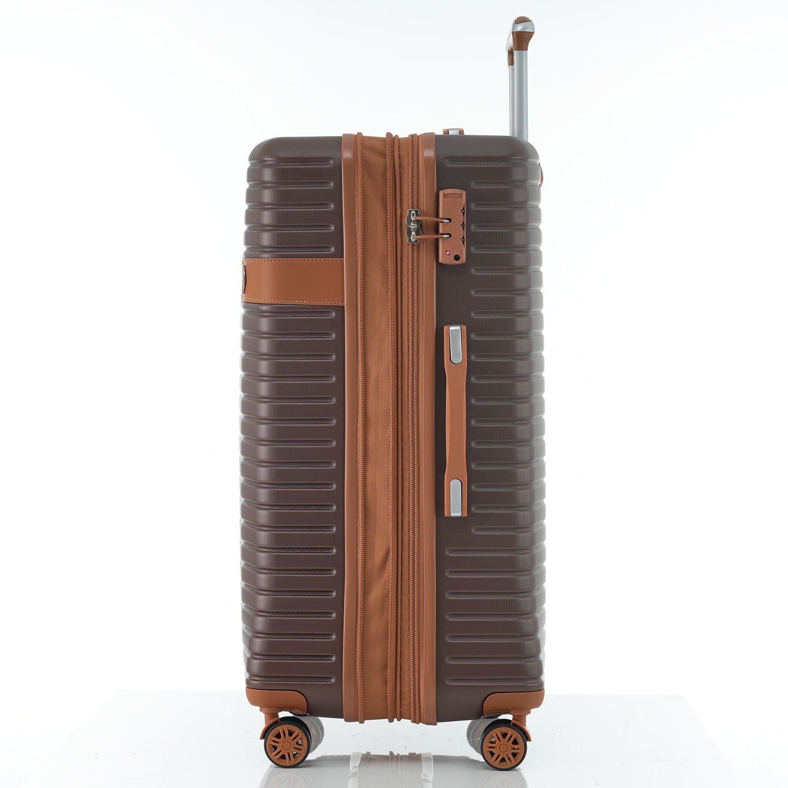 4 Piece Luggage Suitcase Set, Hard Shell Lightweight Expandable Travel Luggage With 4 Packing Cubes