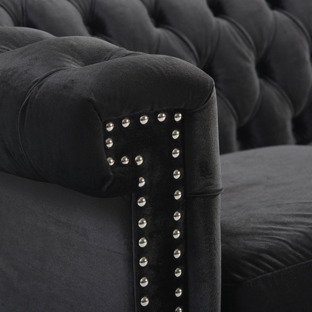 Chesterfield Style 3 Seater Sofa With Deep Button Tufting