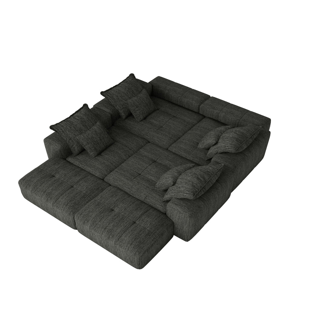 Modern Oversized Diy Combination, Modular Sectional Sofa With Pillows