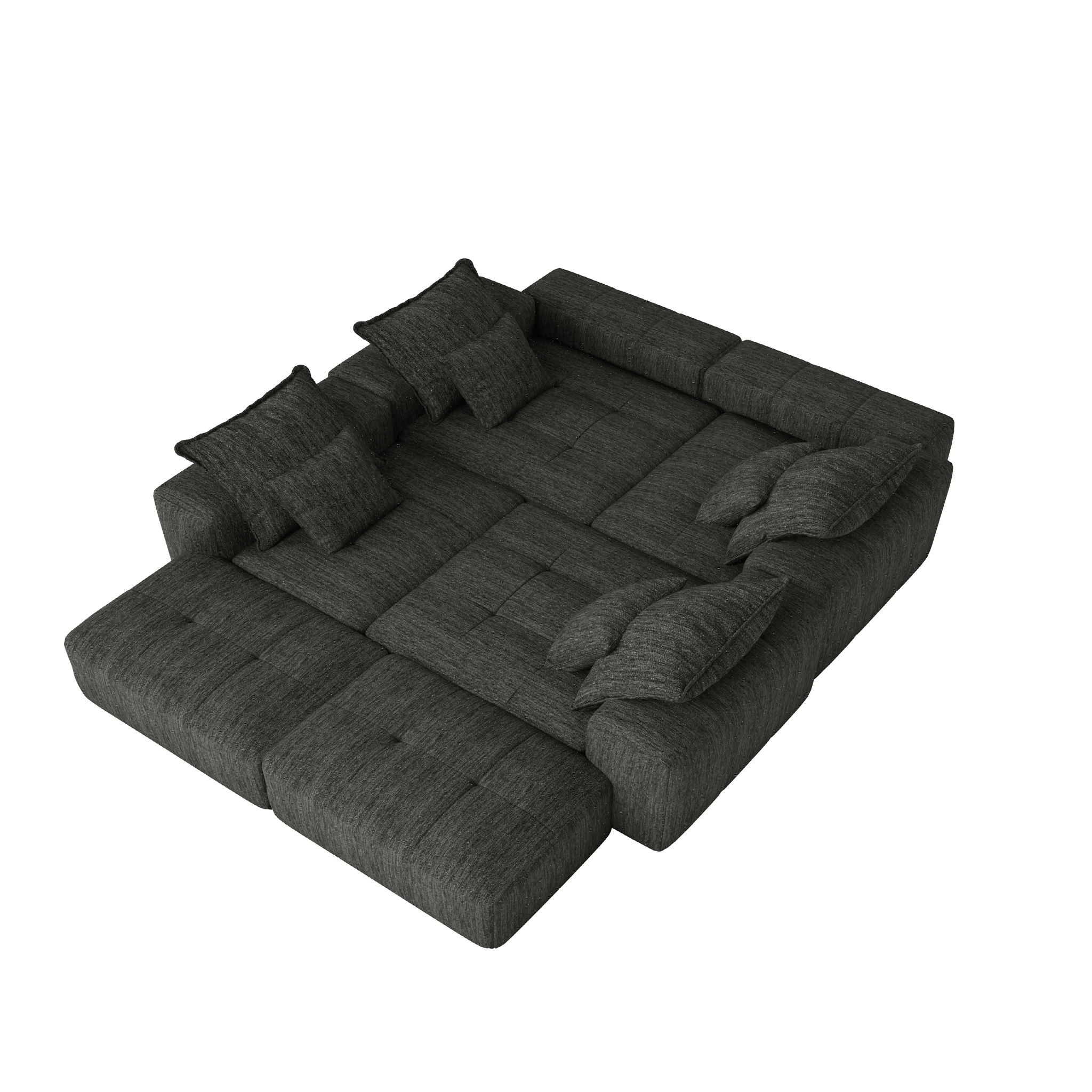 Modern Oversized Diy Combination, Modular Sectional Sofa With Pillows