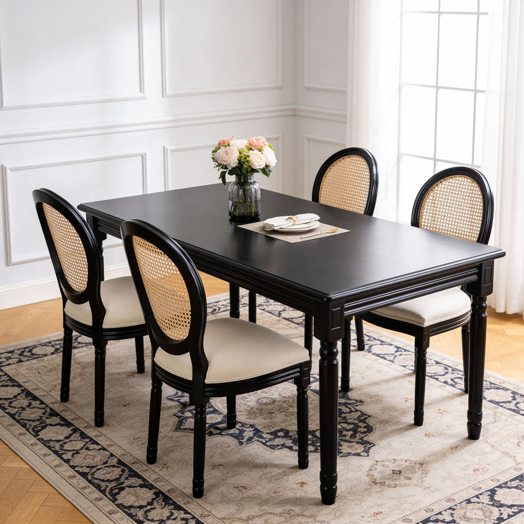 French Country Dining Chairs With Round Back (Set of 2)