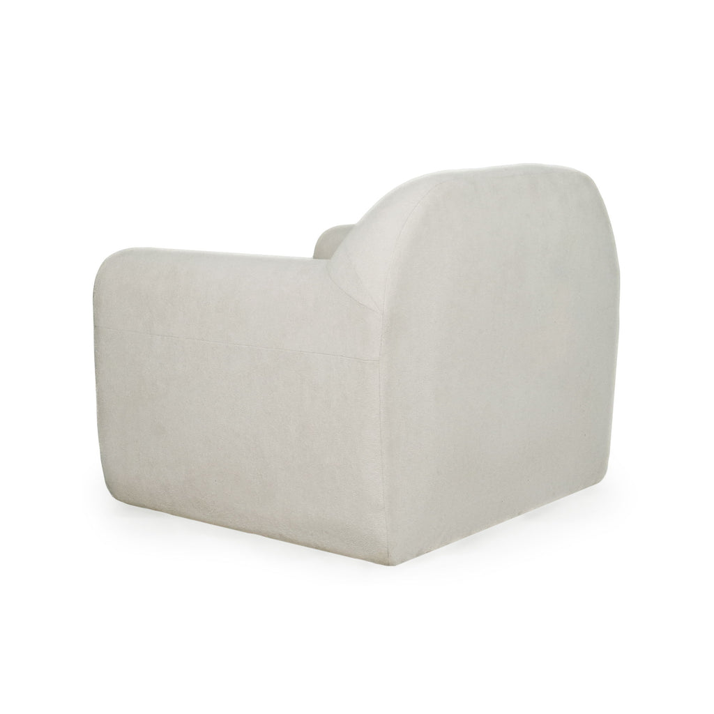 Harmonara - Boucle Upholstered Club Chair With Blind Tufting