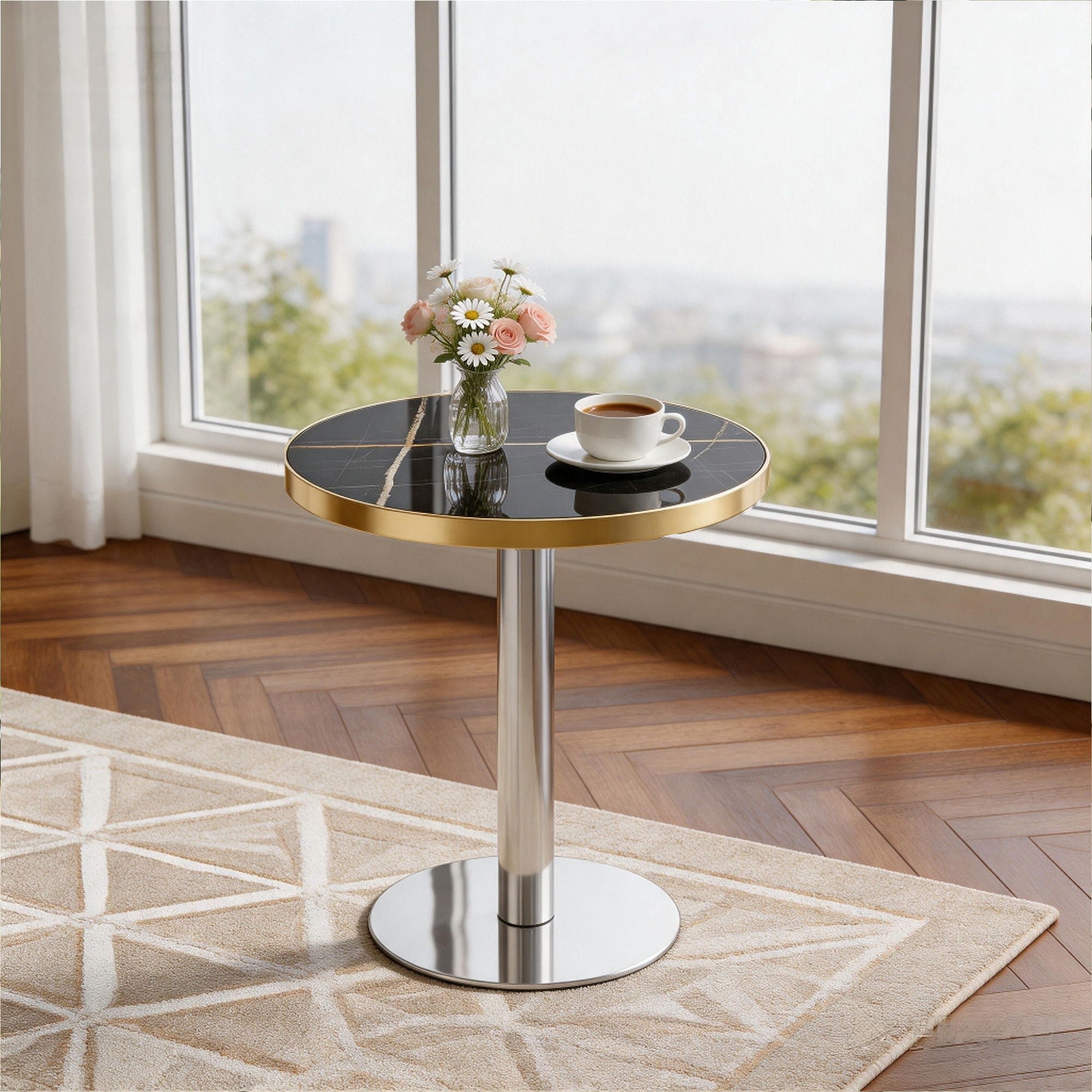 Elegant Modern Round Bistro Table