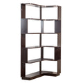 Ox Blood - Red 90Cm L-Shaped Freestanding Corner Bookshelf With Anti Tip Safety, Storage Cabinet For Living Room - Ox Blood Red