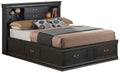 Traditional Style Bookcase Storage Bed
