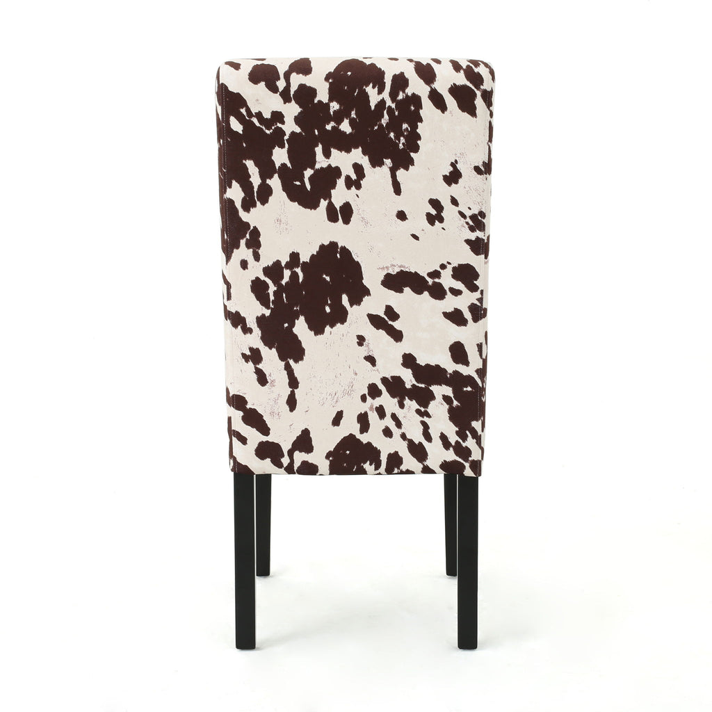 Contemporary Dining Chair With Rubberwood Legs (Set of 2)