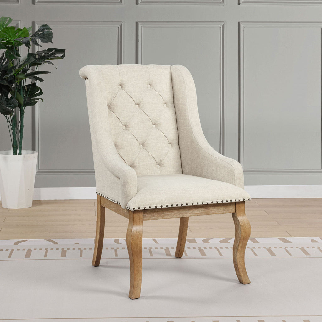 Fremont - Upholstered Dining With Button Tufted (Set of 2) - Brown