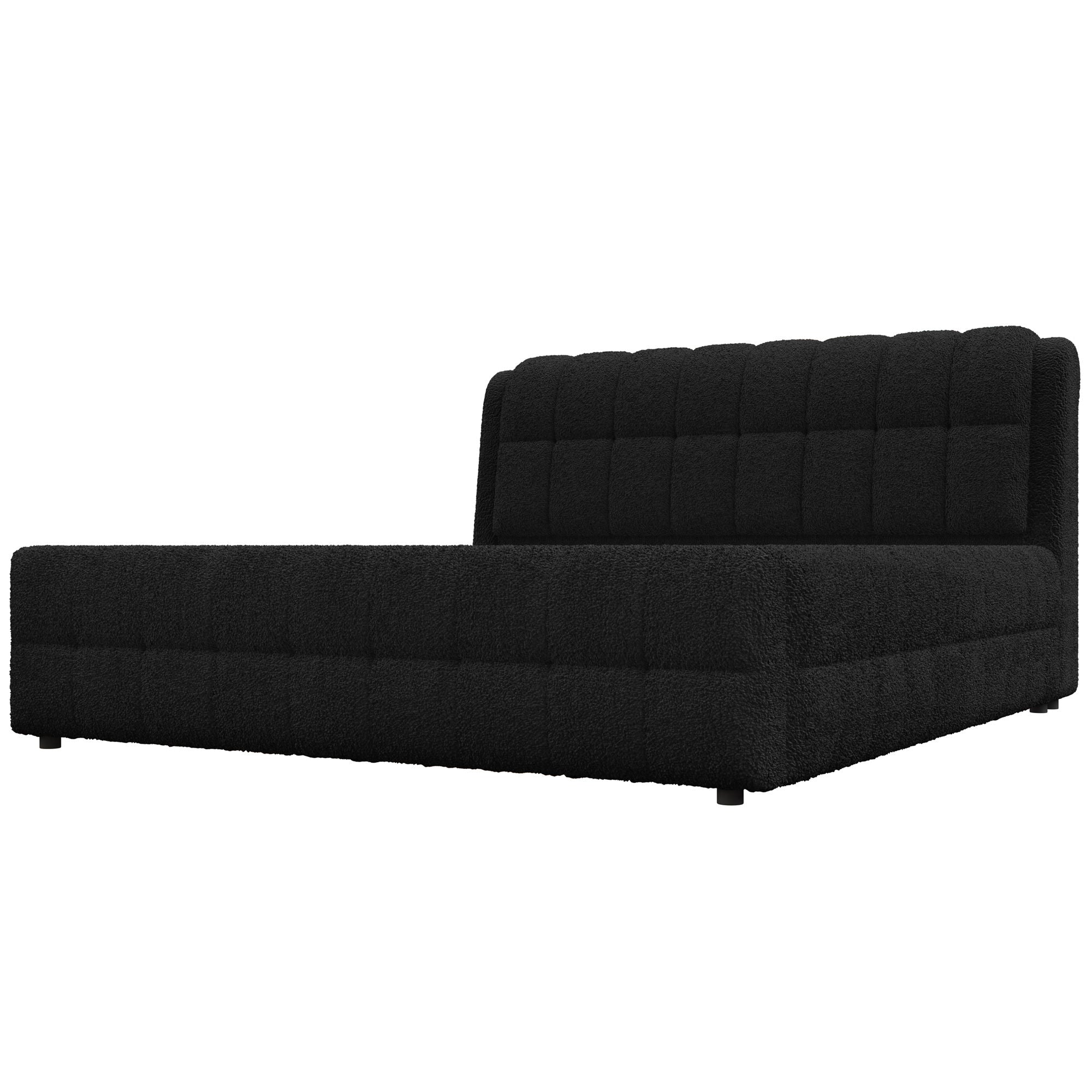 Upholstered Platform Bed With Stiching Details