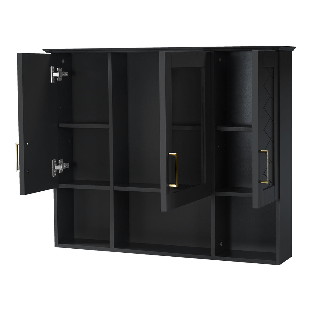 Modern Wall Mounted Medicine Cabinet With Adjustable Shelves, Soft Close Doors, High Define Mirror