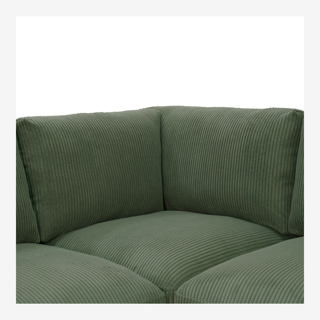 Reversible Modular Sectional & Custom Configuration And Premium Upholstery - Dark Green