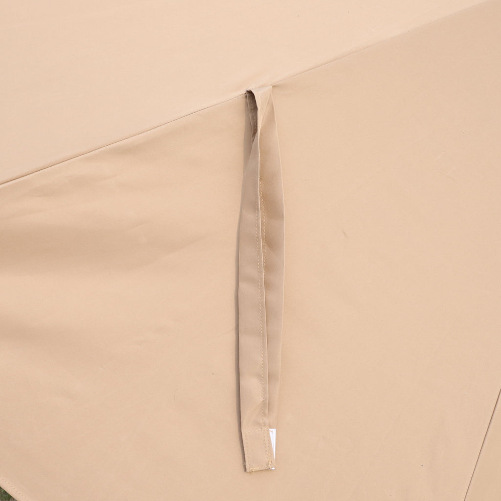 Double- Sided Outdoor Market Umbrella With Lights And Base