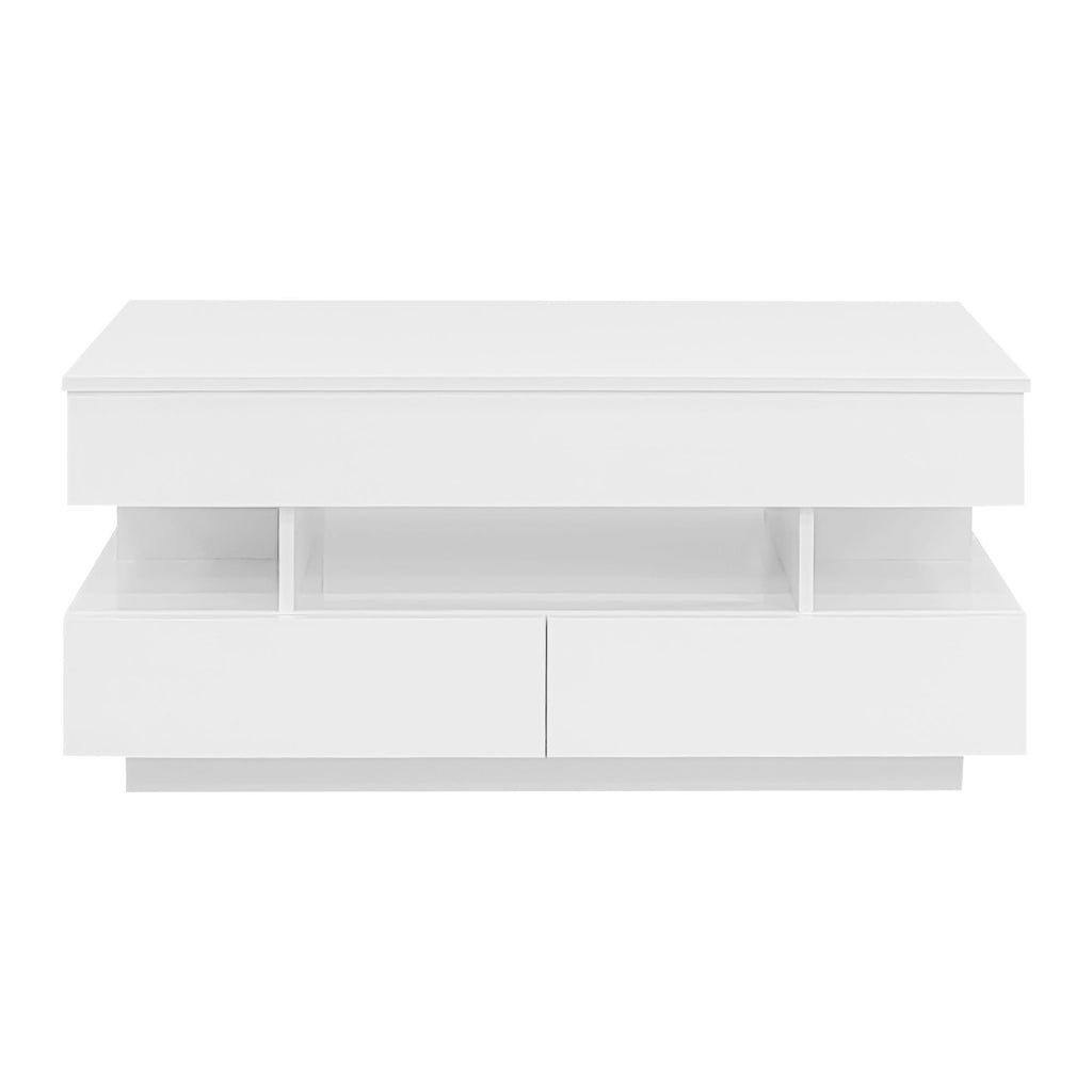 Multi Functional Lift Top Coffee Table With 2 Drawers