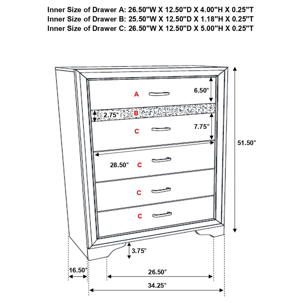 Annie - 5 Piece Bedroom Set