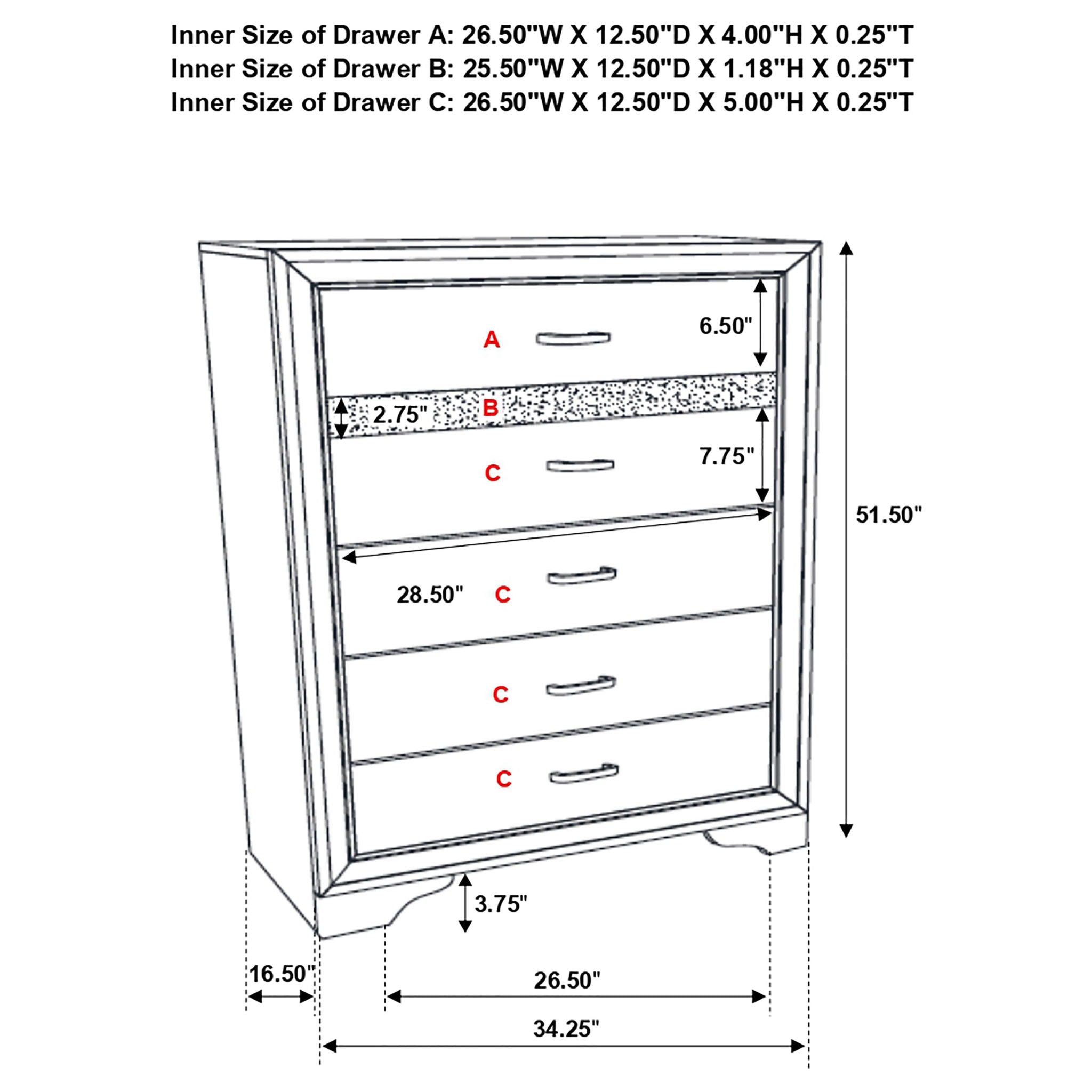 Annie - 5 Piece Bedroom Set