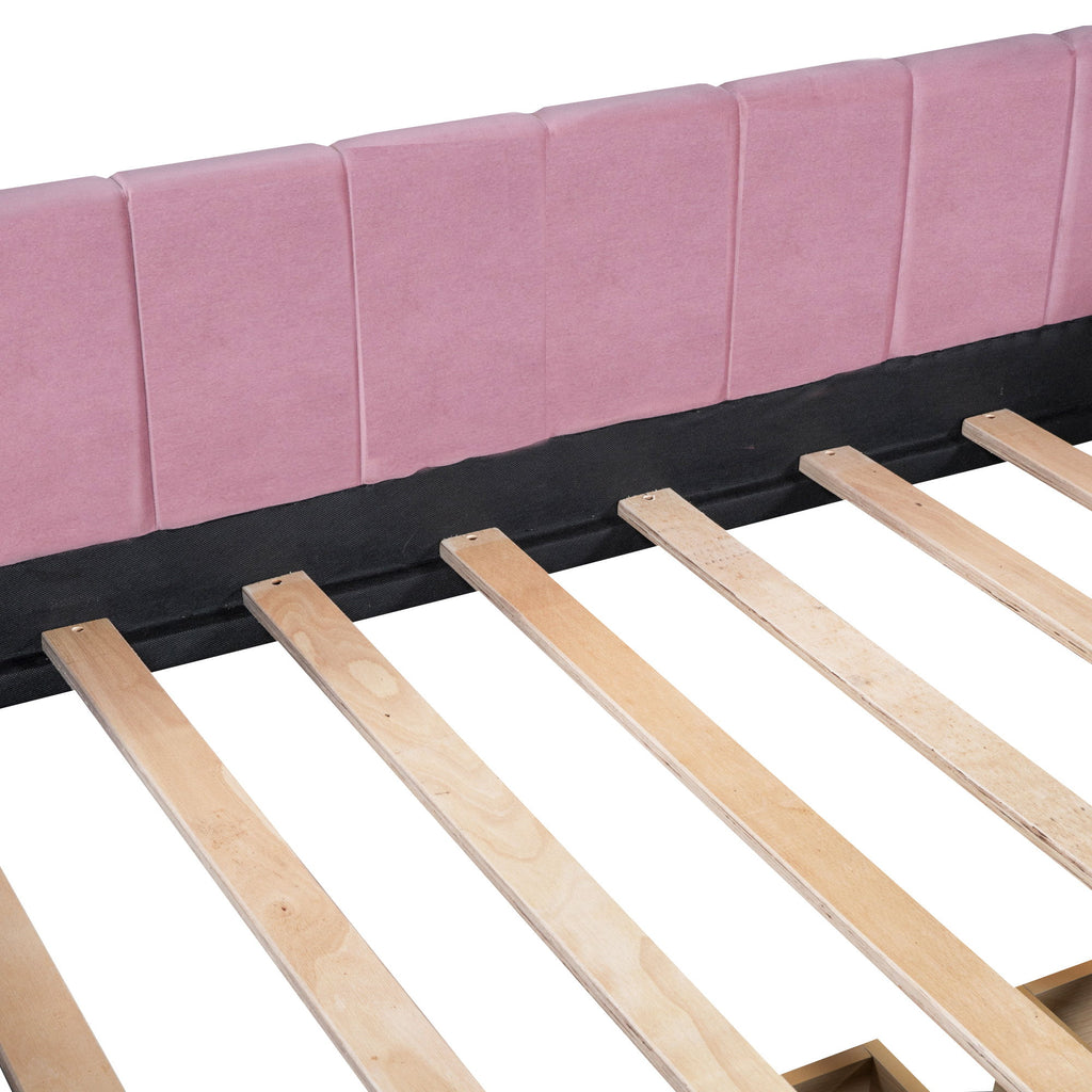 Upholstered Daybed With Ergonomic Design Backrest